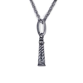 Cape Hatteras OBX Lighthouse Necklace - Sterling Silver Pendant with Chain